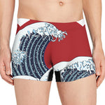 The Great Kanagawa Wave Print Men's Boxer Briefs