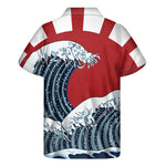 The Great Kanagawa Wave Print Men's Short Sleeve Shirt