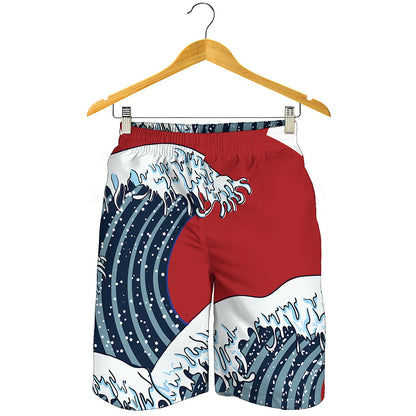 The Great Kanagawa Wave Print Men's Shorts