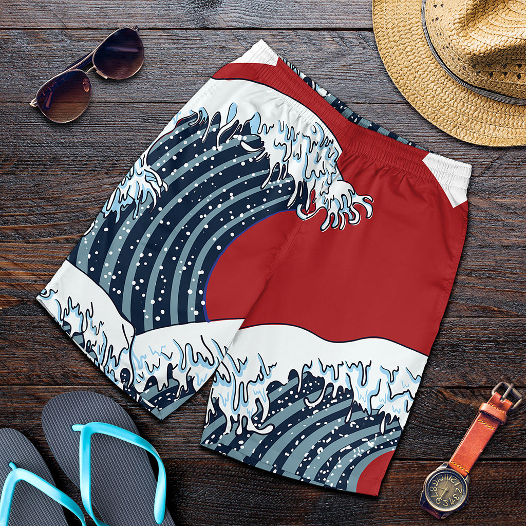 The Great Kanagawa Wave Print Men's Shorts