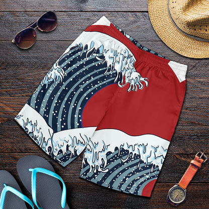 The Great Kanagawa Wave Print Men's Shorts