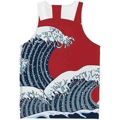 The Great Kanagawa Wave Print Men's Tank Top