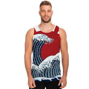 The Great Kanagawa Wave Print Men's Tank Top