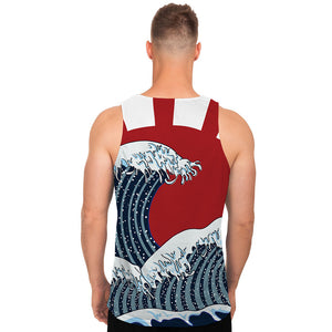 The Great Kanagawa Wave Print Men's Tank Top