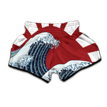 The Great Kanagawa Wave Print Muay Thai Boxing Shorts
