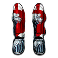 The Great Kanagawa Wave Print Muay Thai Shin Guards