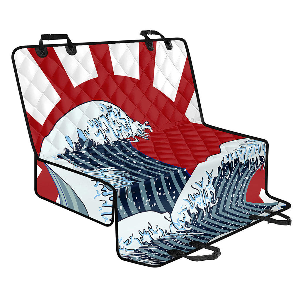The Great Kanagawa Wave Print Pet Car Back Seat Cover