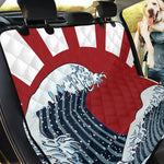 The Great Kanagawa Wave Print Pet Car Back Seat Cover