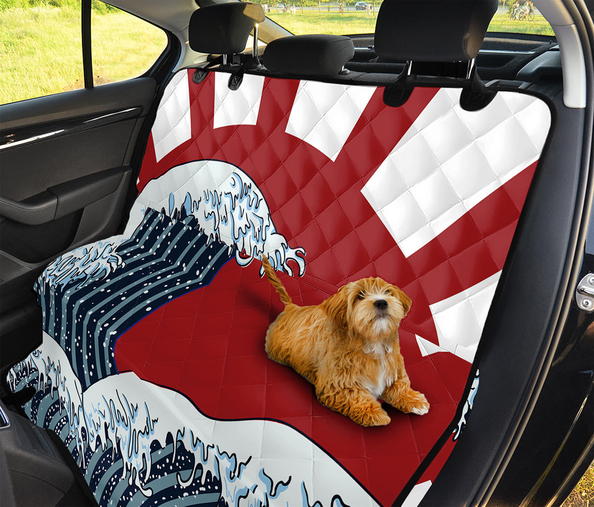 The Great Kanagawa Wave Print Pet Car Back Seat Cover