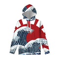 The Great Kanagawa Wave Print Pullover Hoodie