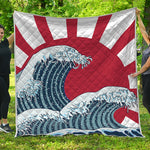 The Great Kanagawa Wave Print Quilt