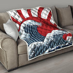 The Great Kanagawa Wave Print Quilt