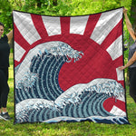 The Great Kanagawa Wave Print Quilt