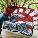 The Great Kanagawa Wave Print Quilt