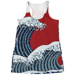 The Great Kanagawa Wave Print Women's Racerback Tank Top