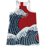 The Great Kanagawa Wave Print Women's Racerback Tank Top