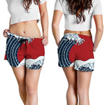 The Great Kanagawa Wave Print Women's Shorts