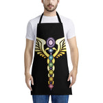 The Seven Chakras Caduceus Print Apron