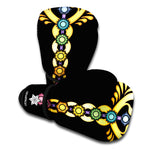 The Seven Chakras Caduceus Print Boxing Gloves