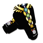 The Seven Chakras Caduceus Print Boxing Gloves