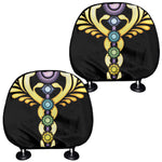 The Seven Chakras Caduceus Print Car Headrest Covers