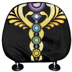 The Seven Chakras Caduceus Print Car Headrest Covers