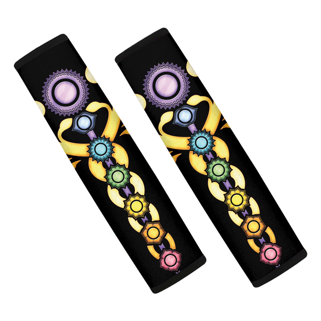 The Seven Chakras Caduceus Print Car Seat Belt Covers
