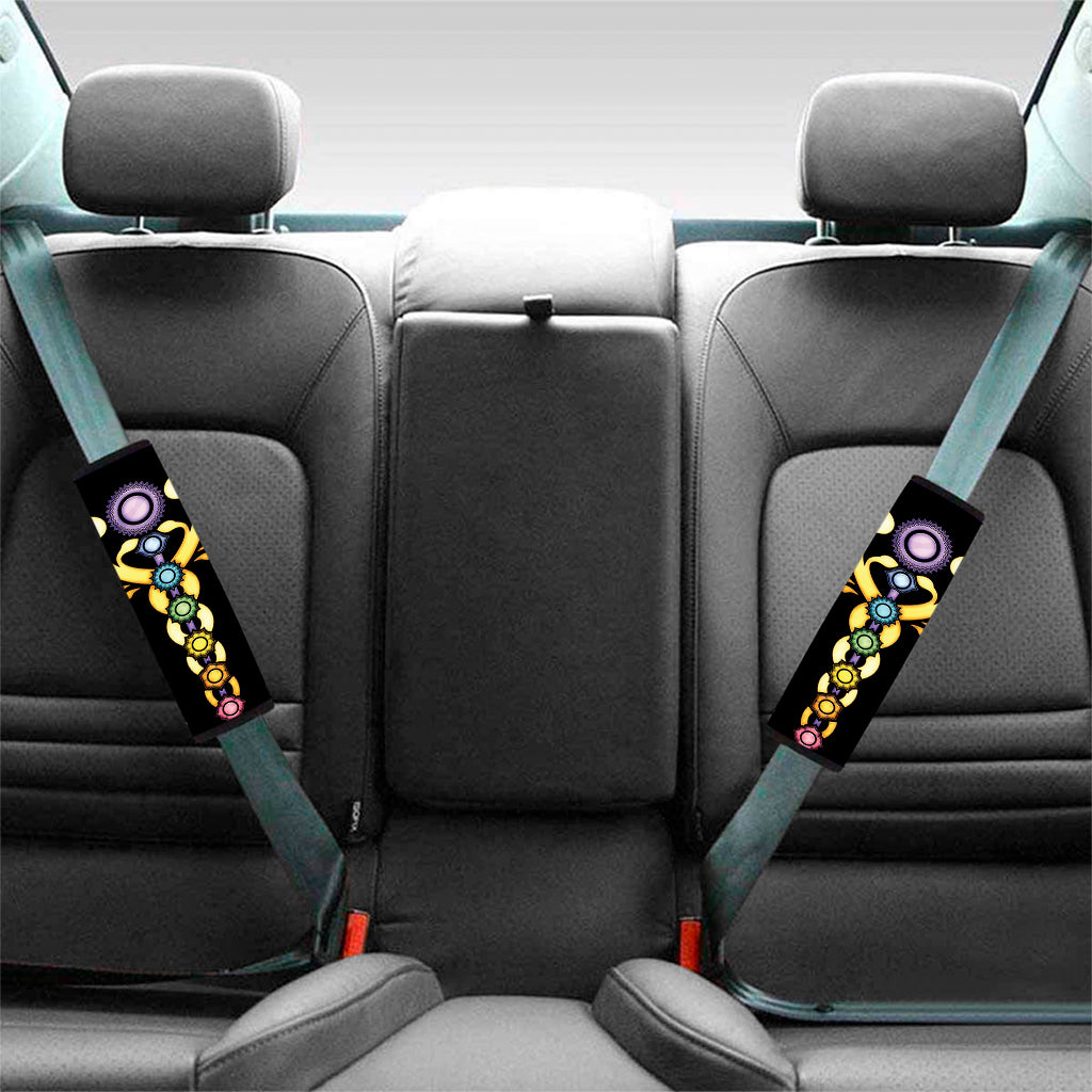 The Seven Chakras Caduceus Print Car Seat Belt Covers