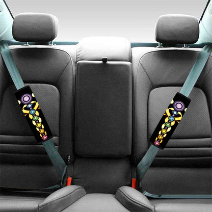 The Seven Chakras Caduceus Print Car Seat Belt Covers
