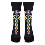 The Seven Chakras Caduceus Print Crew Socks