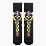 The Seven Chakras Caduceus Print Crew Socks