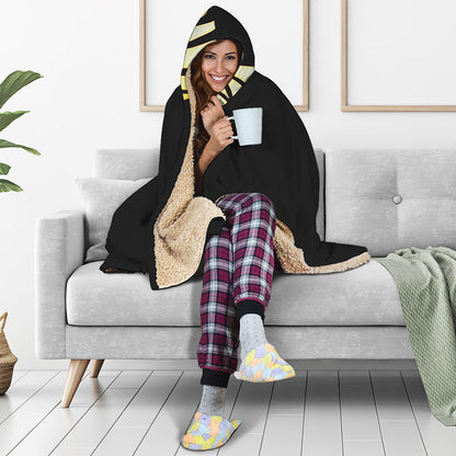 The Seven Chakras Caduceus Print Hooded Blanket