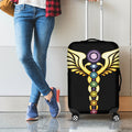 The Seven Chakras Caduceus Print Luggage Cover
