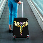 The Seven Chakras Caduceus Print Luggage Cover