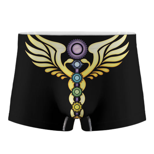 The Seven Chakras Caduceus Print Men's Boxer Briefs