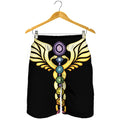 The Seven Chakras Caduceus Print Men's Shorts