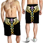 The Seven Chakras Caduceus Print Men's Shorts
