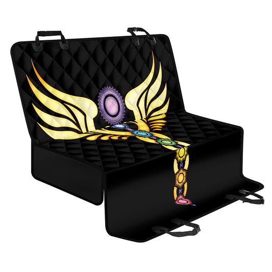 The Seven Chakras Caduceus Print Pet Car Back Seat Cover