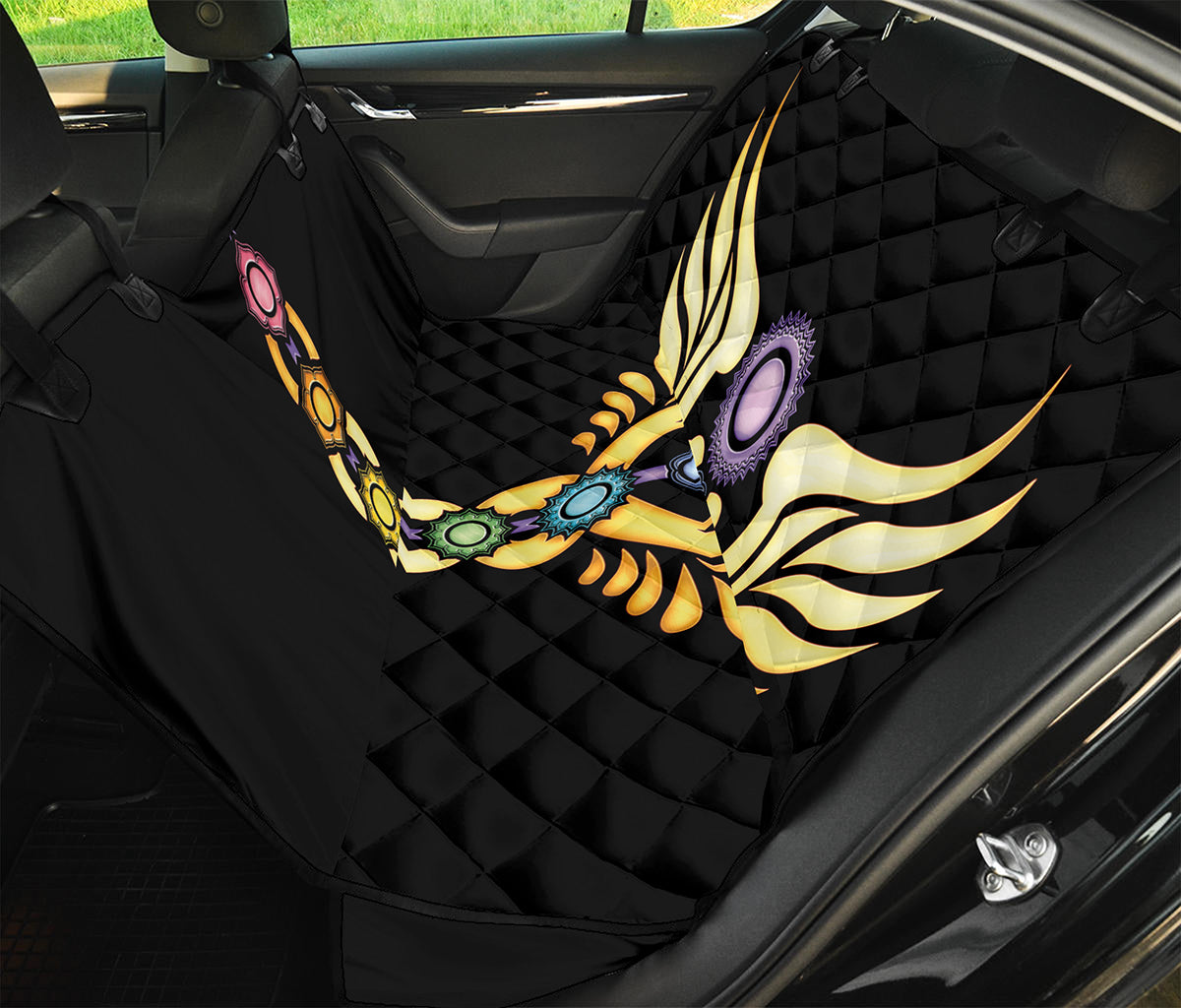 The Seven Chakras Caduceus Print Pet Car Back Seat Cover