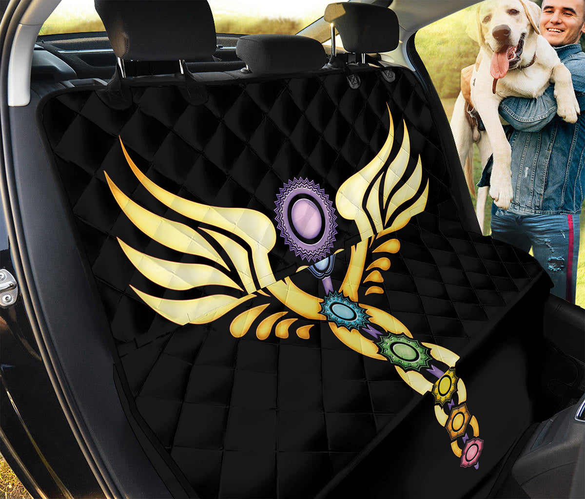 The Seven Chakras Caduceus Print Pet Car Back Seat Cover