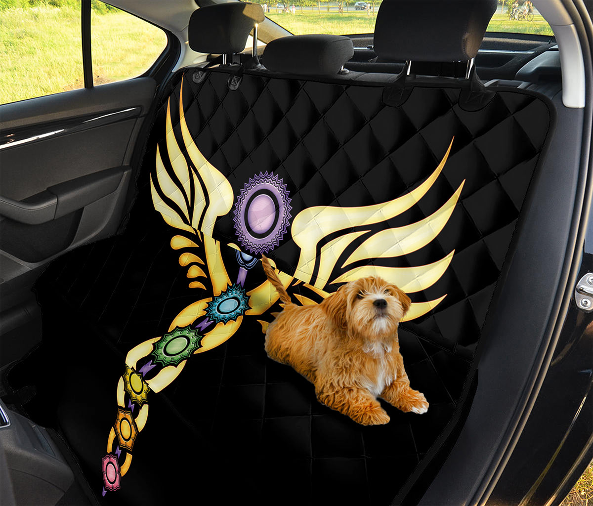 The Seven Chakras Caduceus Print Pet Car Back Seat Cover