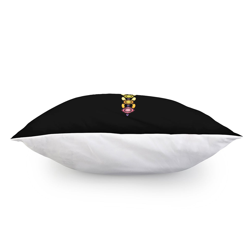 The Seven Chakras Caduceus Print Pillow Cover