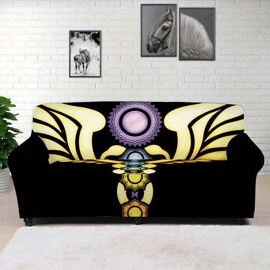 The Seven Chakras Caduceus Print Sofa Cover