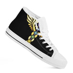 The Seven Chakras Caduceus Print White High Top Shoes
