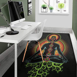 The Seven Chakras Print Area Rug