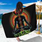 The Seven Chakras Print Beach Sarong Wrap