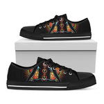 The Seven Chakras Print Black Low Top Shoes 