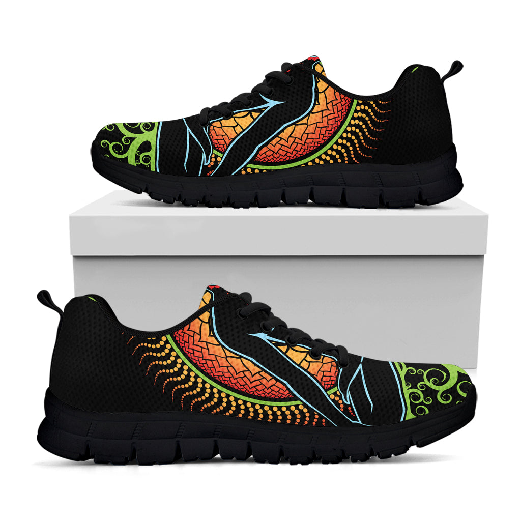 The Seven Chakras Print Black Sneakers