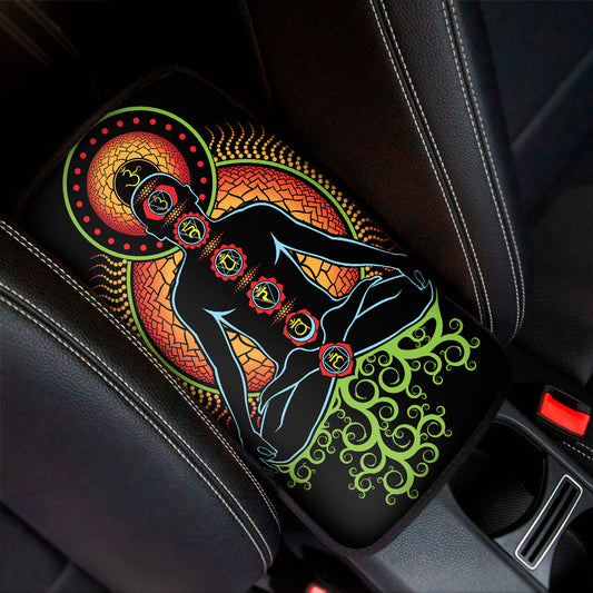 The Seven Chakras Print Car Center Console Cover