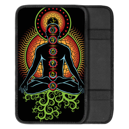 The Seven Chakras Print Car Center Console Cover